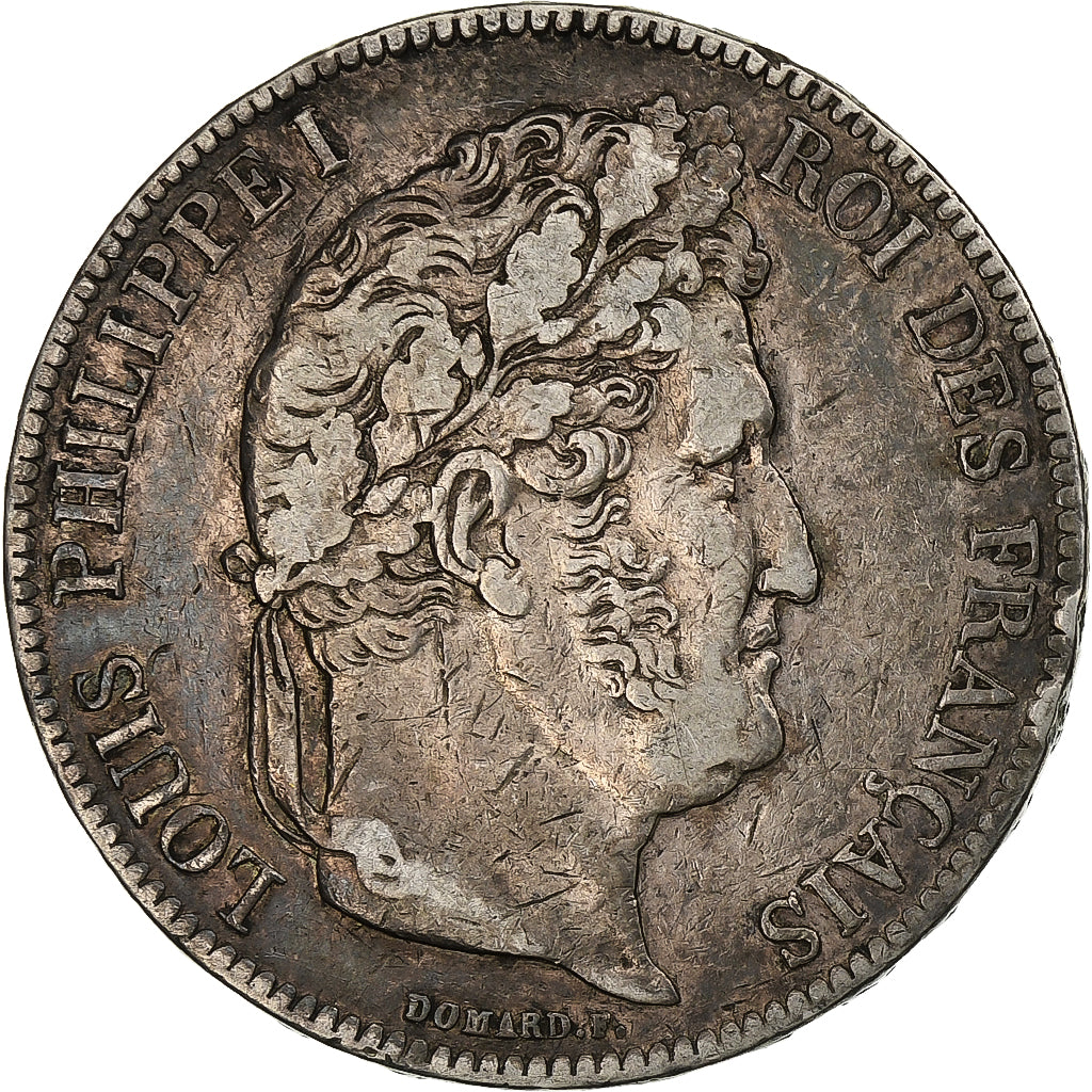 Frankrijk, 5 Francs, Louis-Philippe, 1837, Paris, Zilver, ZF, Le Franc:F.324