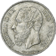 Belgium, Leopold II, 5 Francs, 5 Frank, 1873, Silver, AU(55-58), KM:24