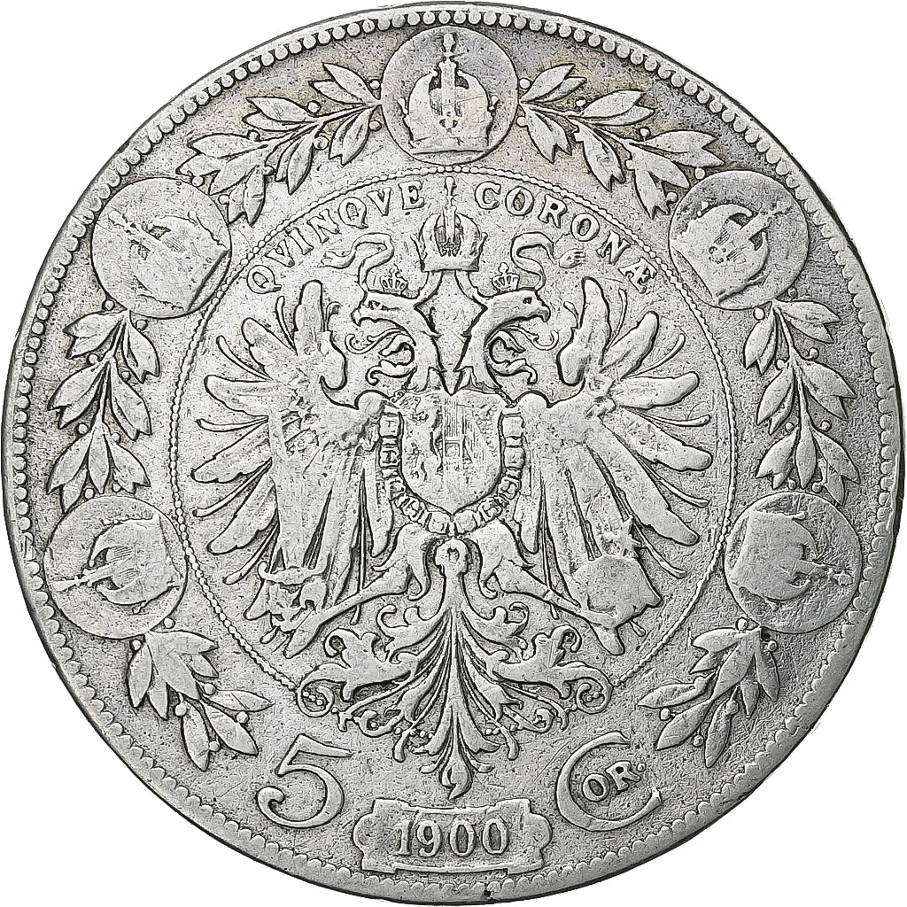 Austria, Franz Joseph I, 5 Corona, 1900, Vienna, Silver, VF(20-25), KM:2807