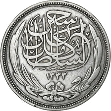 Egypt, Hussein Kamil, 20 Piastres, 1916, Silver, EF(40-45), KM:321