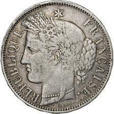 Francja, 5 Francs, Cérès, 1870, Bordeaux, Srebro, VF(20-25), Gadoury:742