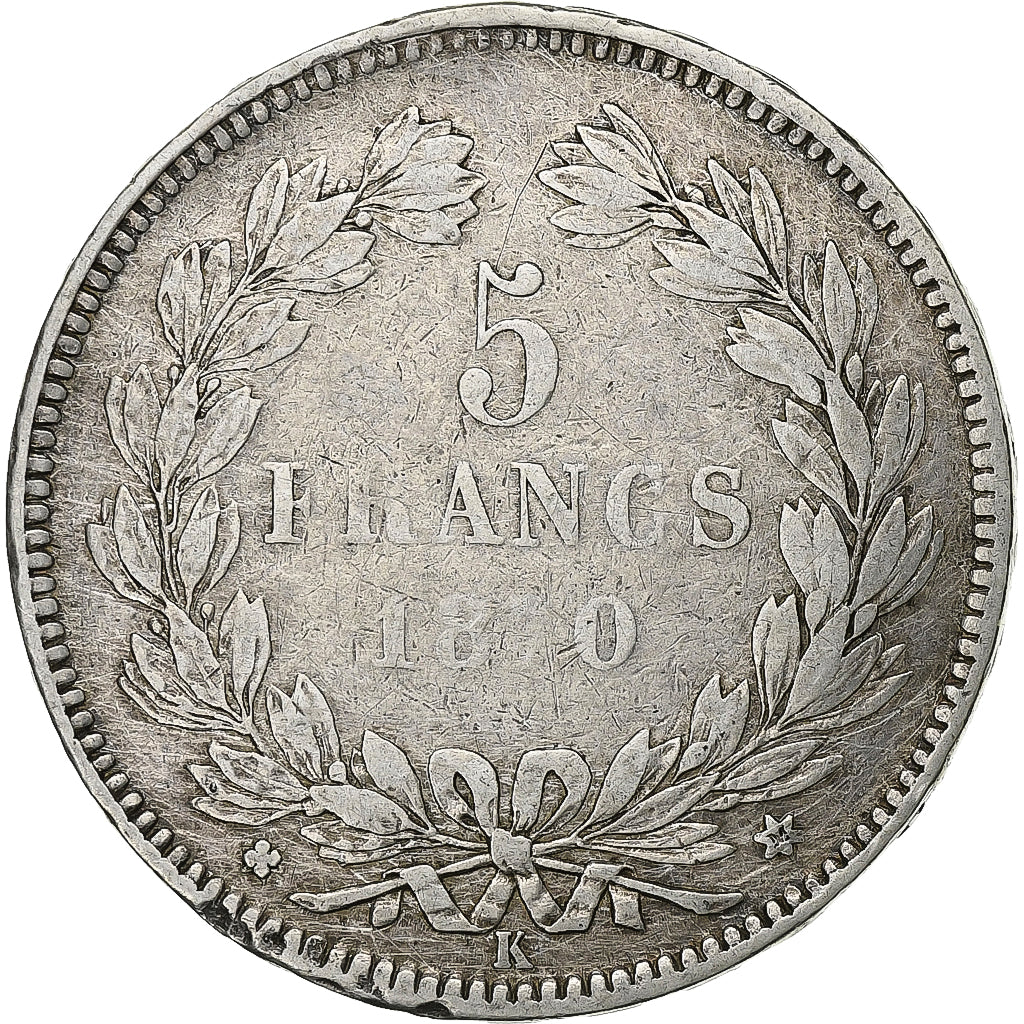 Francia, 5 Francs, Cérès, 1870, Bordeaux, Argento, MB, Gadoury:742