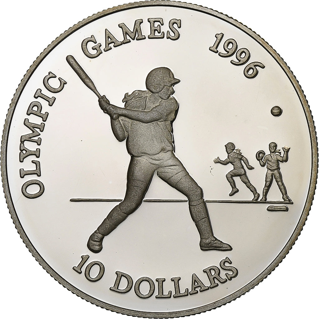 Belize, 10 Dollars, Olympics, 1996, Argento, FDC, KM:127