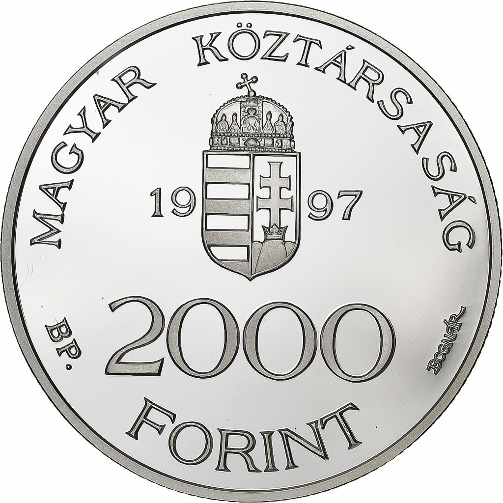 Hungary, 2000 Forint, 1997, Budapest, Silver, MS(65-70), KM:724