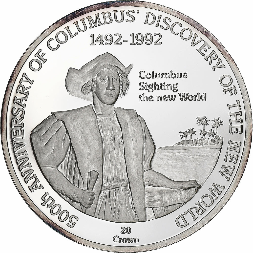 Îles Turks et Caïques, Elizabeth II, 20 Crowns, 1992, Argent, FDC, KM:131.3