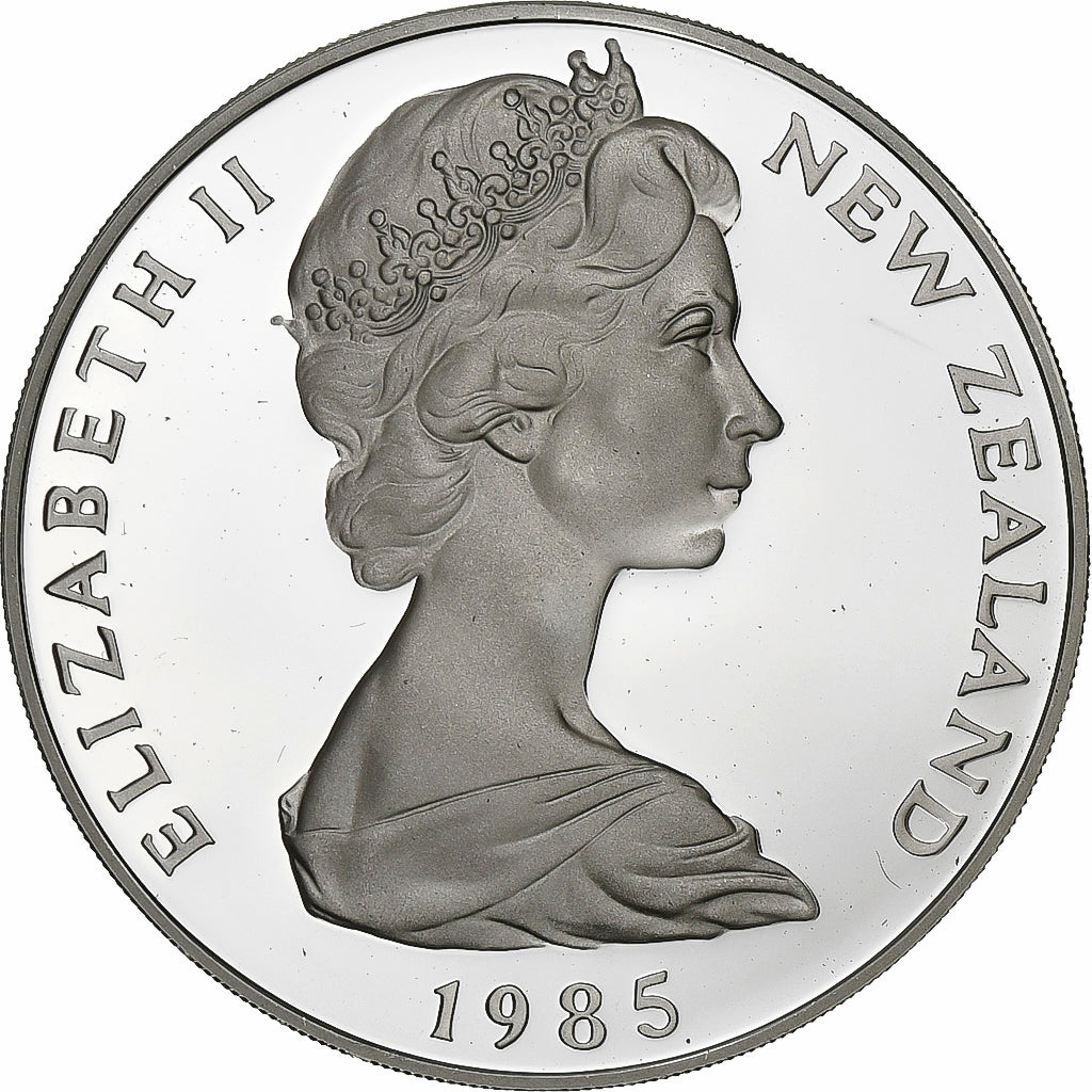 Nieuw Zeeland, Elizabeth II, Dollar, 1985, Zilver, FDC, KM:55a