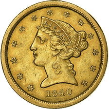 United States, $5, Half Eagle, Coronet Head, 1840, Philadelphia, Gold