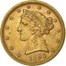 United States, $5, Half Eagle, Coronet Head, 1893, Philadelphia, Gold, MS(63)