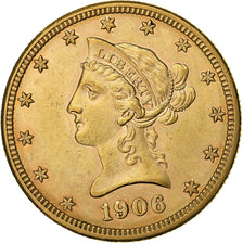 United States, $10, Eagle, Coronet Head, 1906, Denver, Gold, MS(63), KM:102