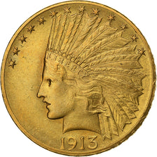 United States, $10, Eagle, Indian Head, 1913, Philadelphia, Gold, AU(55-58)