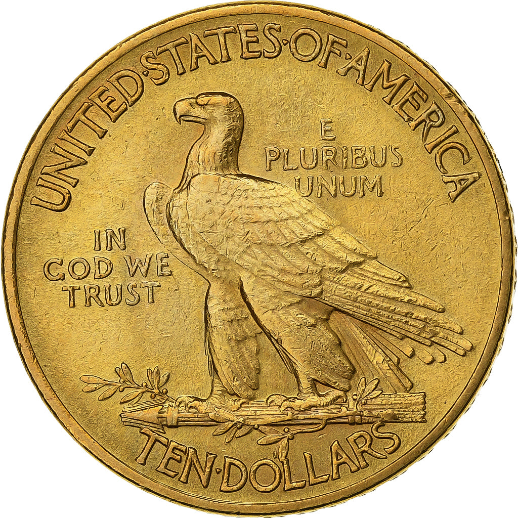 United States, $10, Eagle, Indian Head, 1913, Philadelphia, Gold, AU(55-58)
