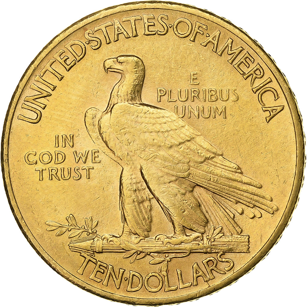 États-Unis, 10 Dollars, Indian Head, 1908, Philadelphie, Or, SUP, KM:130