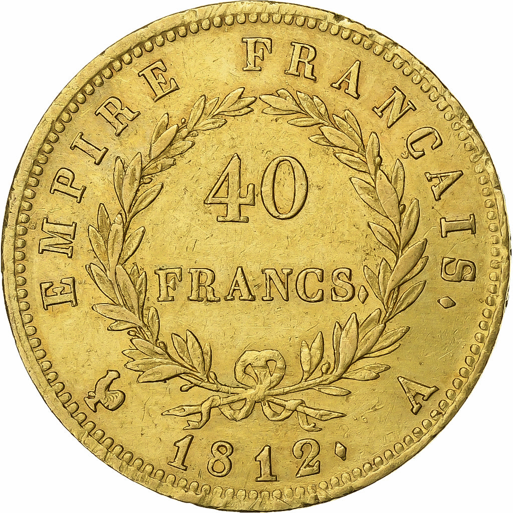 France, Napoléon I, 40 Francs, 1812, Paris, Or, SUP, Gadoury:1084