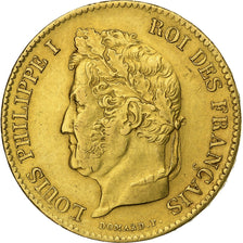 France, Louis-Philippe, 40 Francs, 1834, Bayonne, Gold, AU(55-58), Gadoury:1106