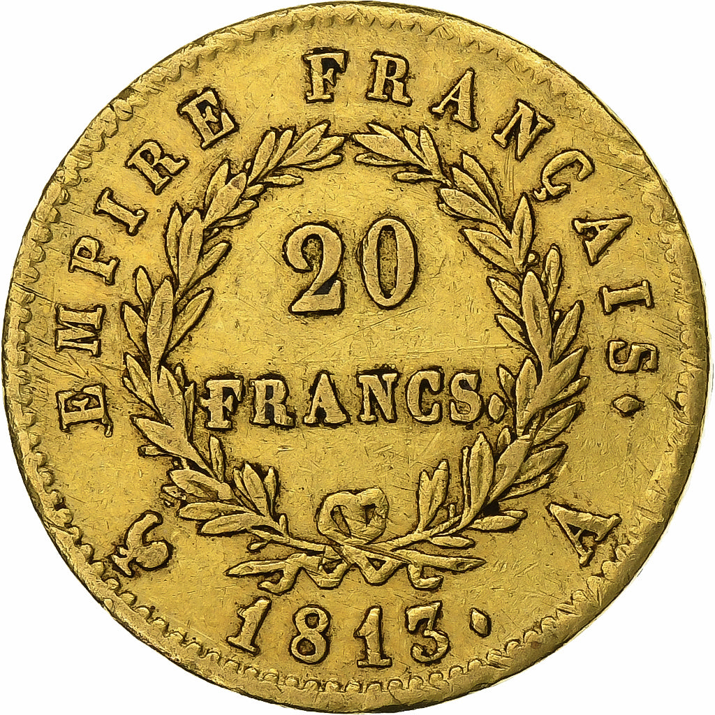 France, 20 Francs, Napoléon I, 1813, Paris, Or, TTB, Gadoury:1025