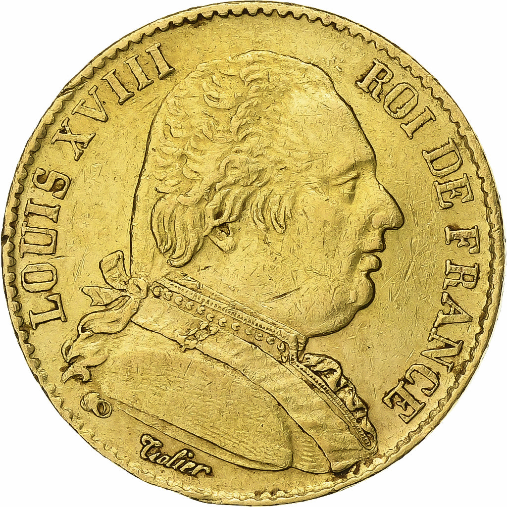 Frankreich, Louis XVIII, 20 Francs, Louis XVIII, 1815, Paris, Gold, VZ