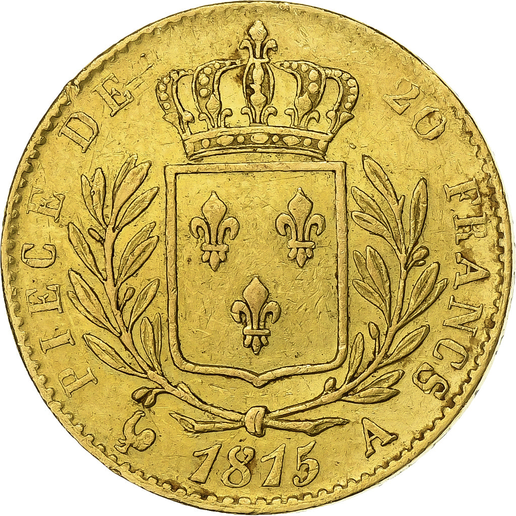 Frankreich, Louis XVIII, 20 Francs, Louis XVIII, 1815, Paris, Gold, VZ