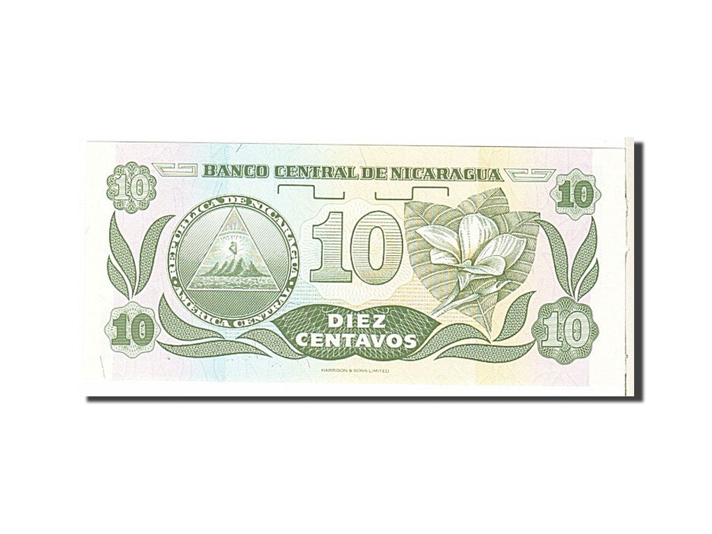 Banknote, Nicaragua, 10 Centavos, 1991, KM:169a, UNC(65-70)