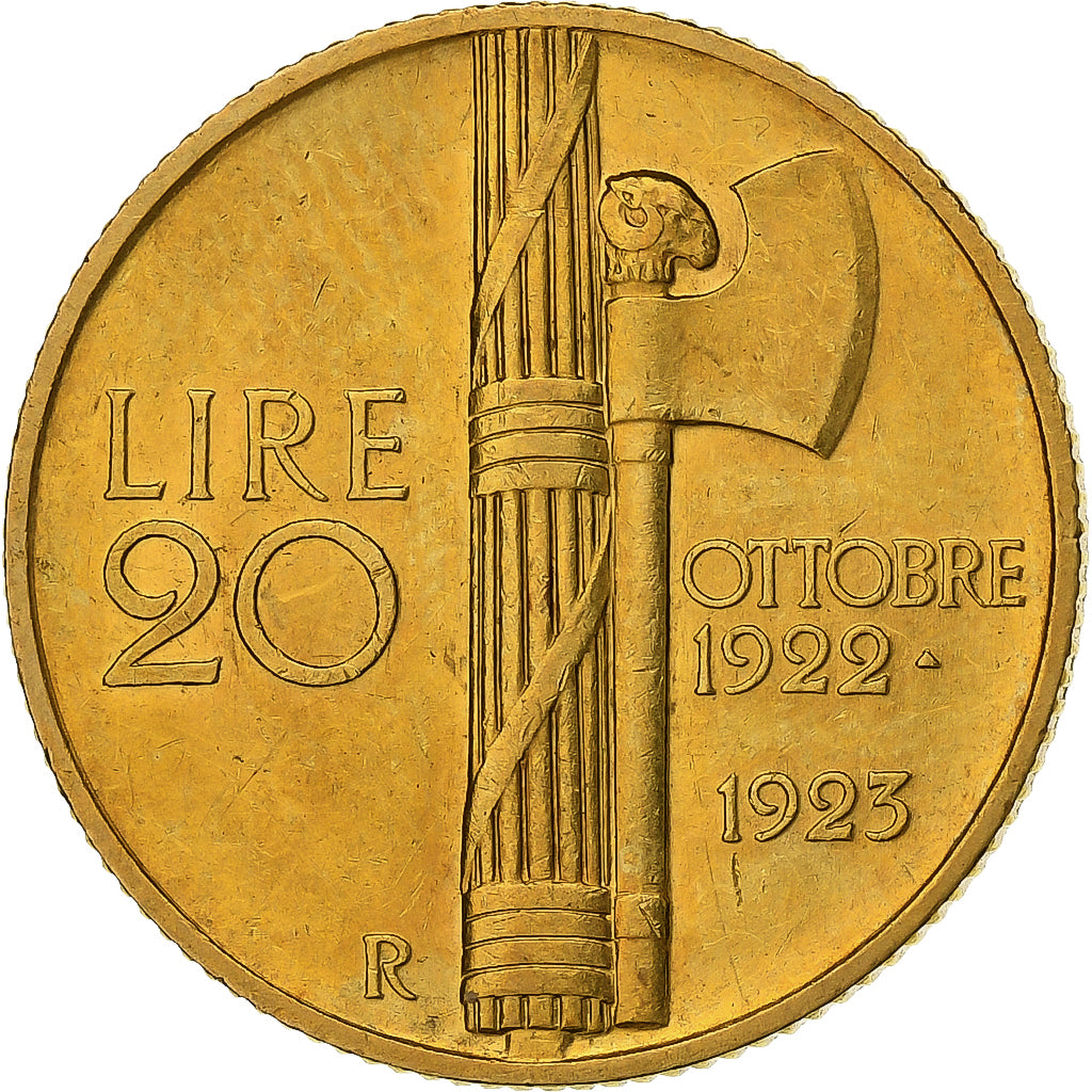 Italie, Vittorio Emanuele III, 20 Lire, 1923, Rome, Or, SUP+, KM:64