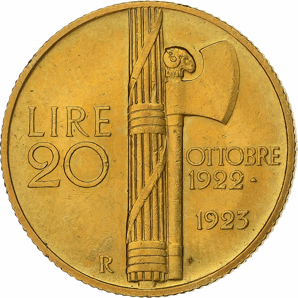 Italie, Vittorio Emanuele III, 20 Lire, 1923, Rome, Or, SUP+, KM:64