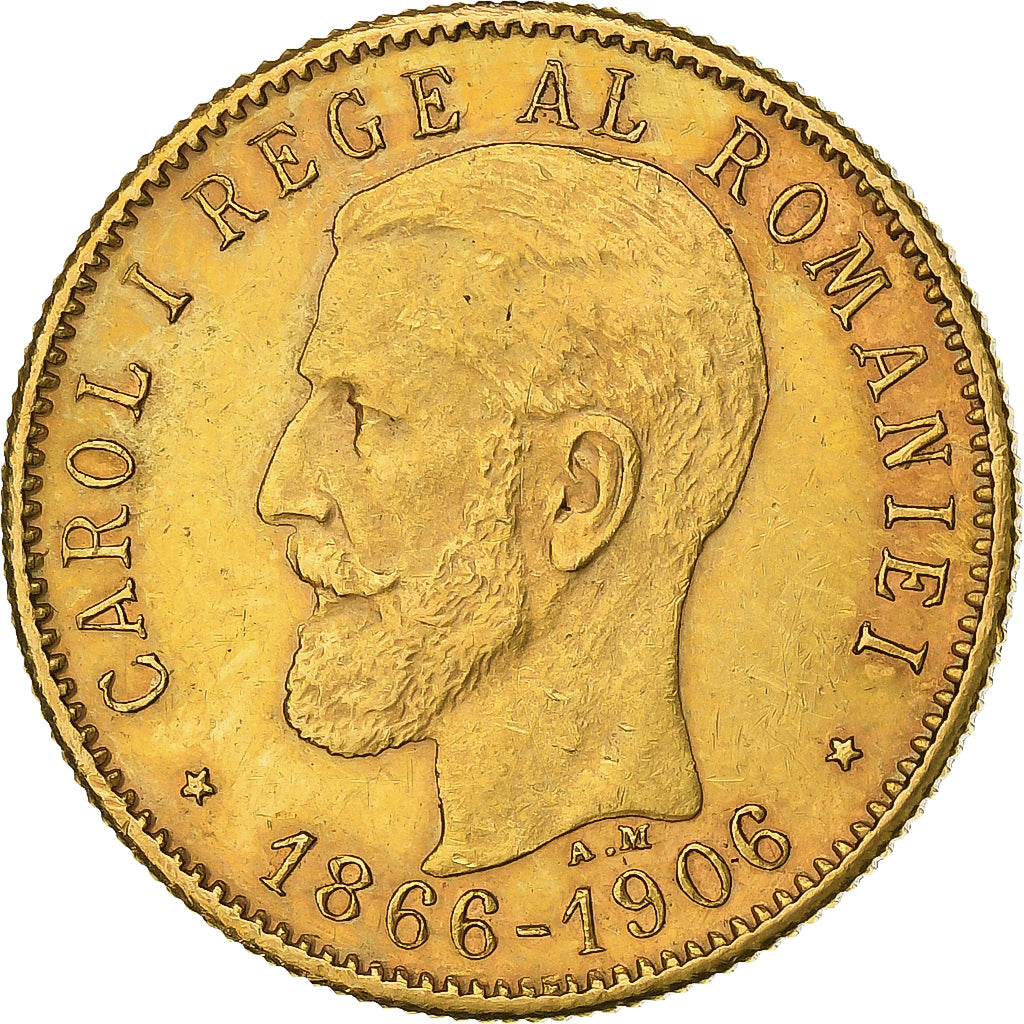 Roumanie, Carol I, 20 Lei, 1906, Bruxelles, Or, SUP, KM:37