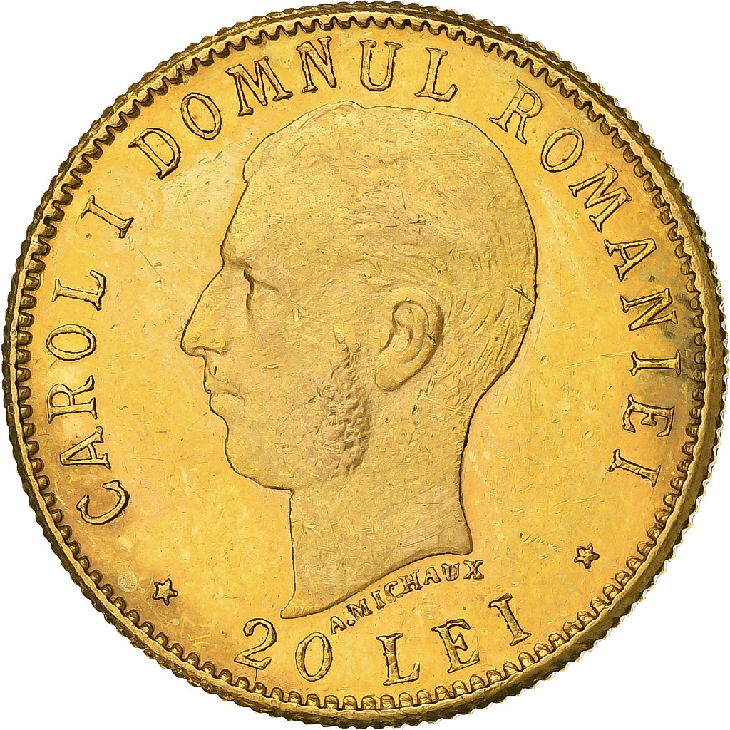 Roumanie, Carol I, 20 Lei, 1906, Bruxelles, Or, SUP, KM:37