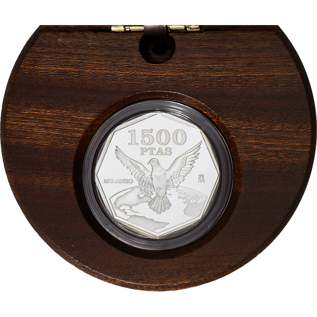 Espagne, Juan Carlos I, 1500 Pesetas, 2000, Madrid, Argent, FDC, KM:1039