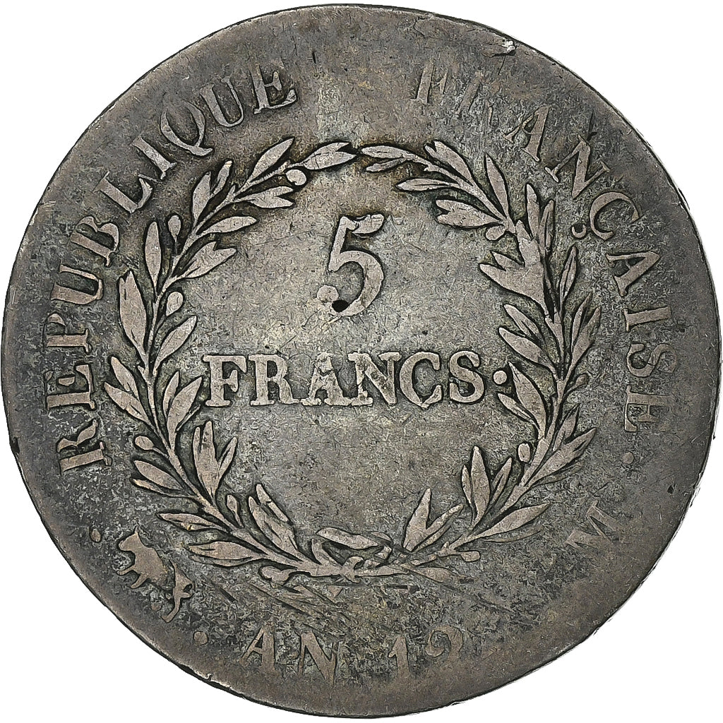 France, 5 Francs, Napoléon I, 1804, Toulouse, Silver, VF(20-25), Gadoury:577