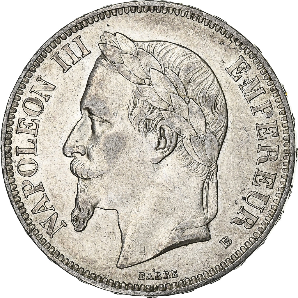 France, 5 Francs, Napoléon III, 1869, Strasbourg, Silver, AU(50-53)