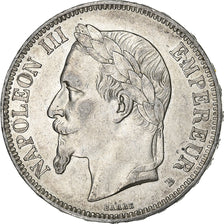 France, 5 Francs, Napoléon III, 1869, Strasbourg, Silver, AU(50-53)