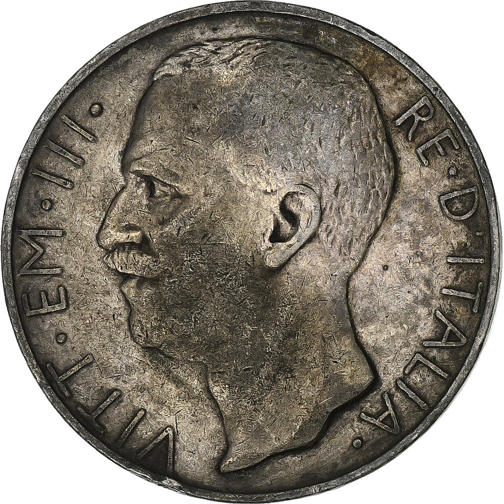 Włochy, Vittorio Emanuele III, 10 Lire, 1927, Rome, Srebro, EF(40-45), KM:68.2