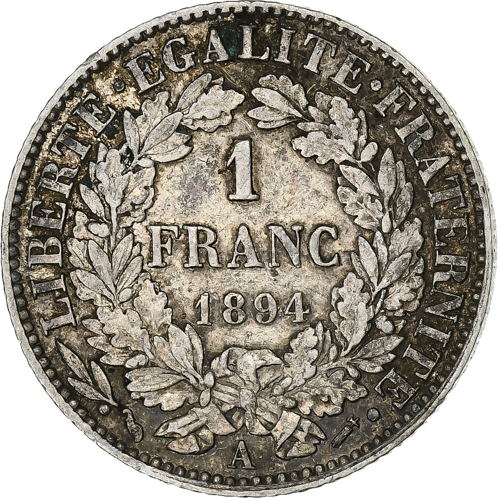 Frankreich, Franc, Cérès, 1894, Paris, Silber, SS+, Gadoury:465a, KM:822.1