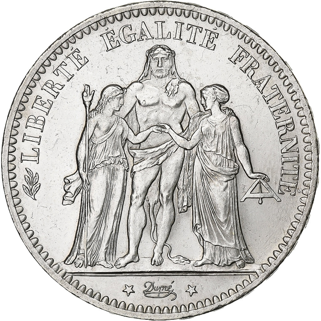 France, 5 Francs, Hercule, 1877, Paris, Rare in this quality, Silver, MS(63)