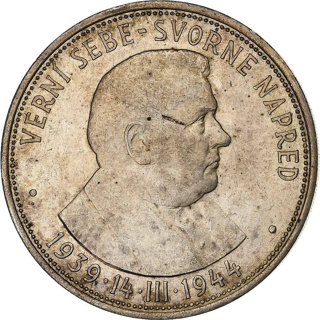 Slovakia, 50 Korun, 1944, Silver, AU(50-53), KM:10