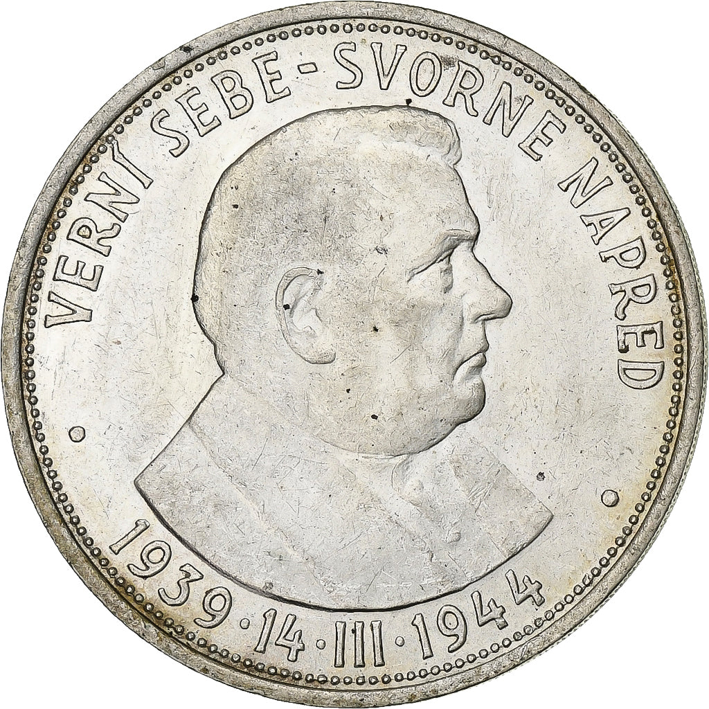 Slovakia, 50 Korun, 1944, Silver, AU(55-58), KM:10