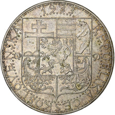 Czechoslovakia, 20 Korun, 1933, Silver, AU(55-58), KM:17