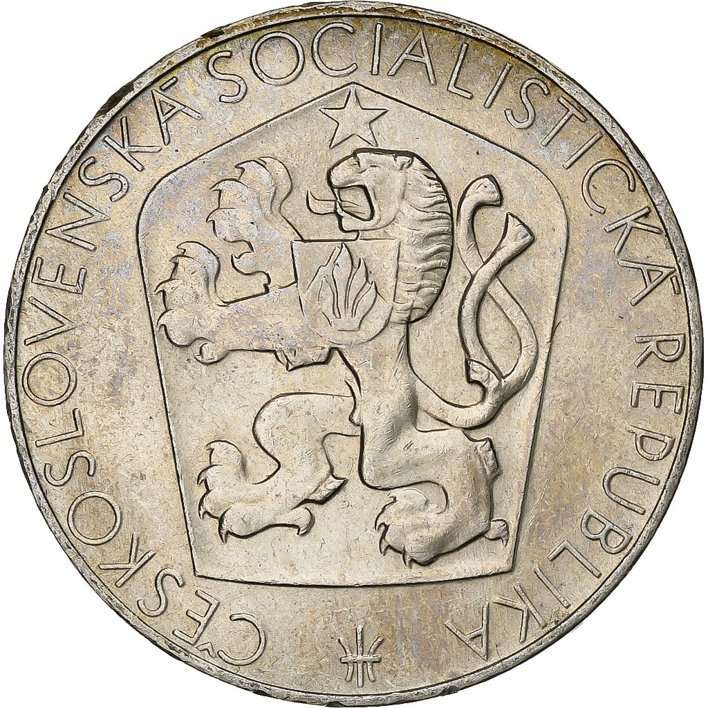 Czechoslovakia, 25 Korun, 1965, Silver, AU(55-58), KM:59