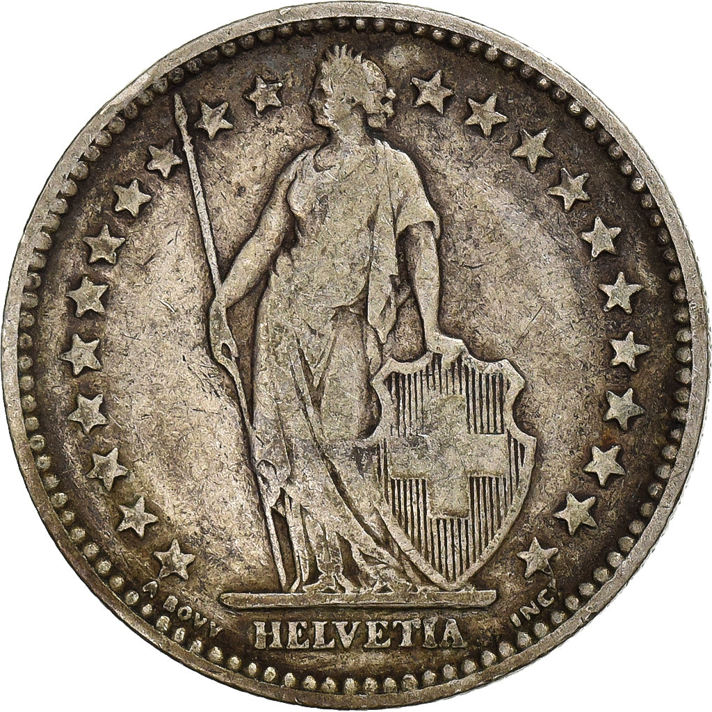 Suisse, 2 Francs, 1879, Bern, Argent, TB, KM:21