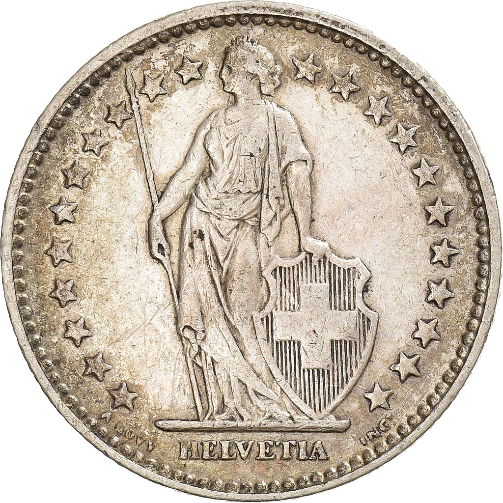 Suisse, 2 Francs, 1916, Bern, Argent, TTB, KM:21