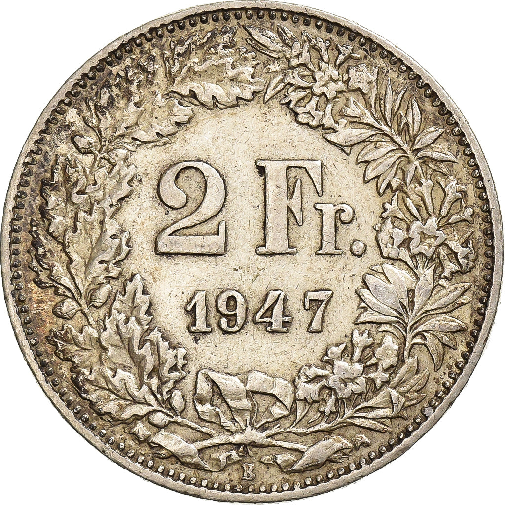 Suisse, 2 Francs, 1947, Bern, Argent, TTB+, KM:21