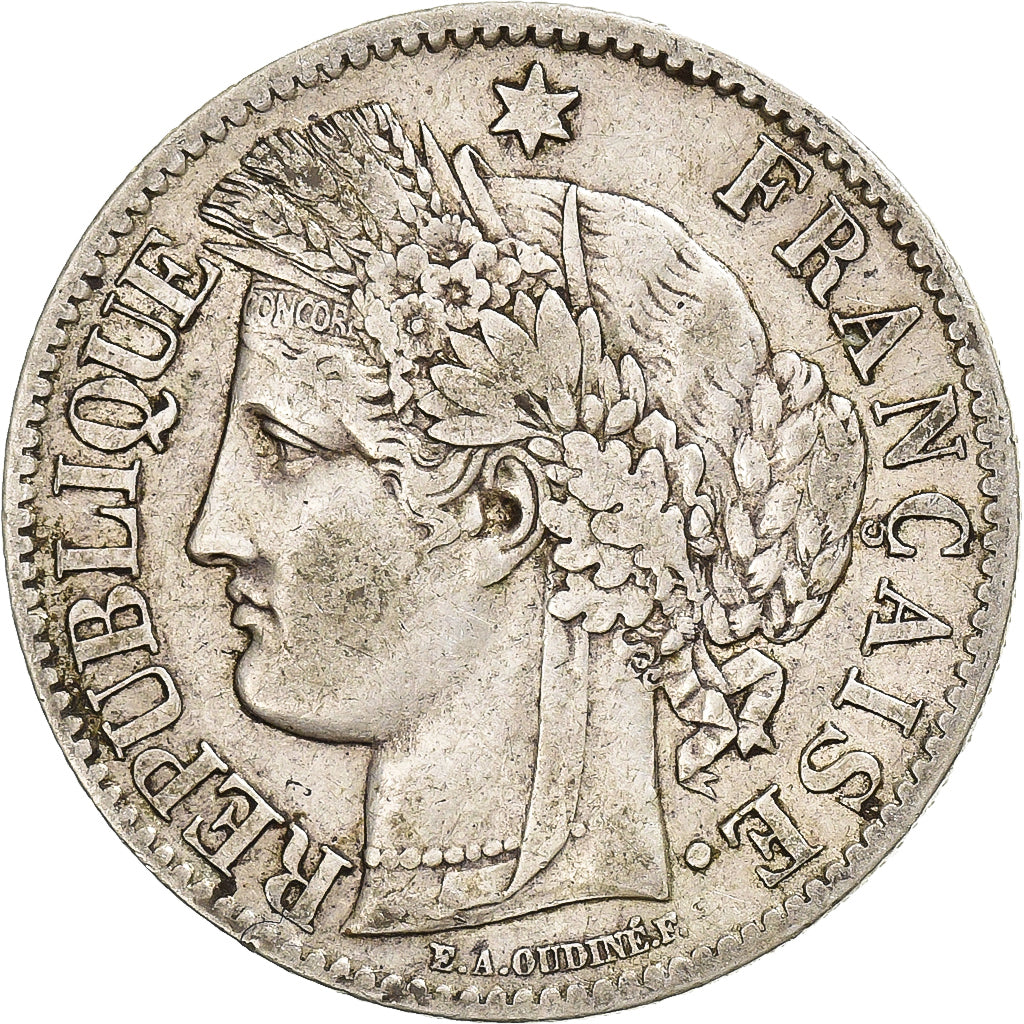 Francia, 2 Francs, Cérès, 1895, Paris, Plata, BC+, Gadoury:530a, KM:817.1