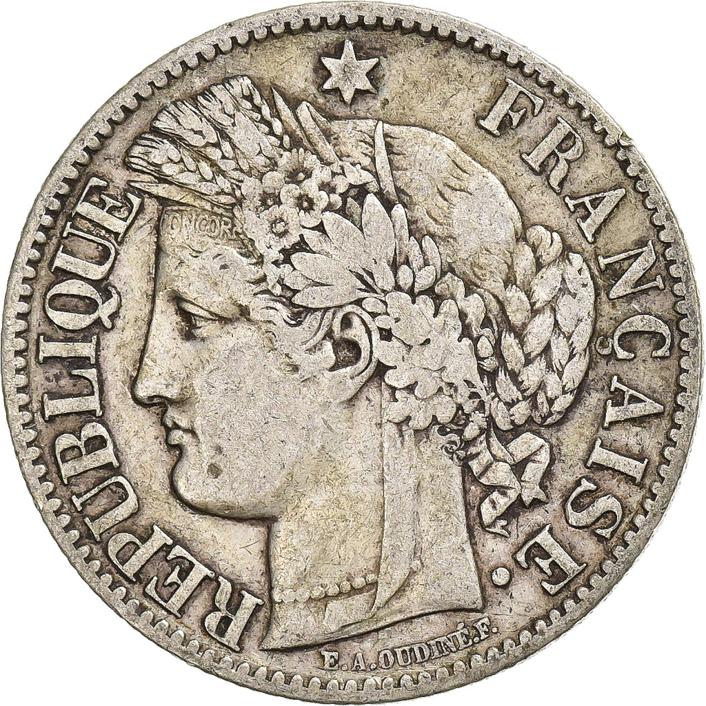 France, 2 Francs, Cérès, 1894, Paris, Silver, VF(20-25), Gadoury:530a