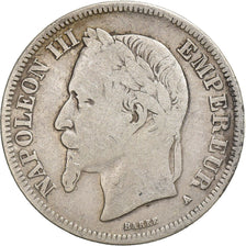 France, Napoléon III, 2 Francs, 1867, Paris, Argent, TB, Gadoury:527, Le