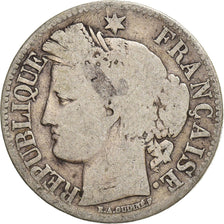 França, 2 Francs, Cérès, 1850, Paris, Prata, VG(8-10), Gadoury:522, KM:760.1