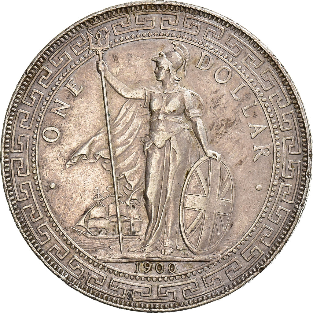 Royaume-Uni, Victoria, Trade Dollar, 1900, Bombay, Argent, TTB+