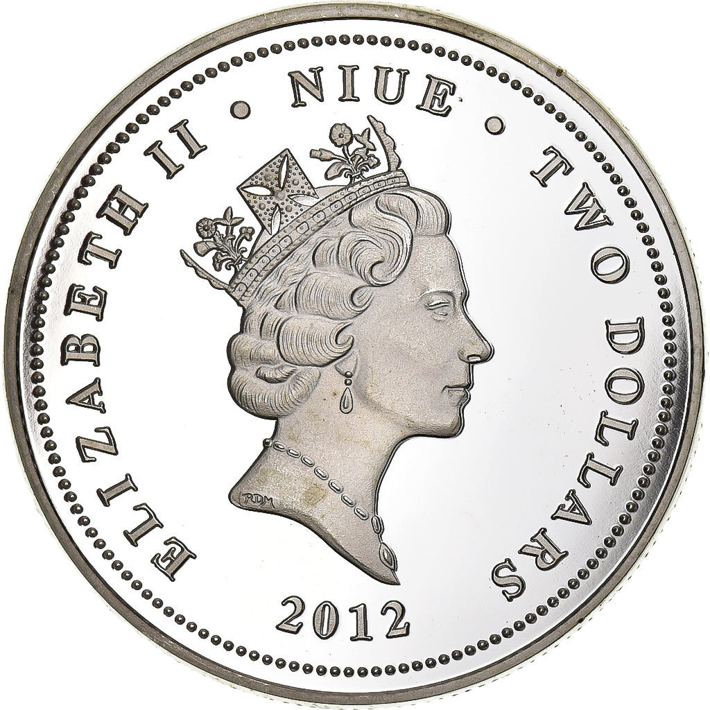 Niue, Elizabeth II, 2 Dollars, 2012, Silver, MS(65-70), KM:693
