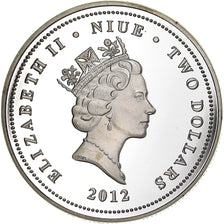 Niue, Elizabeth II, 2 Dollars, 2012, Silver, MS(65-70), KM:693