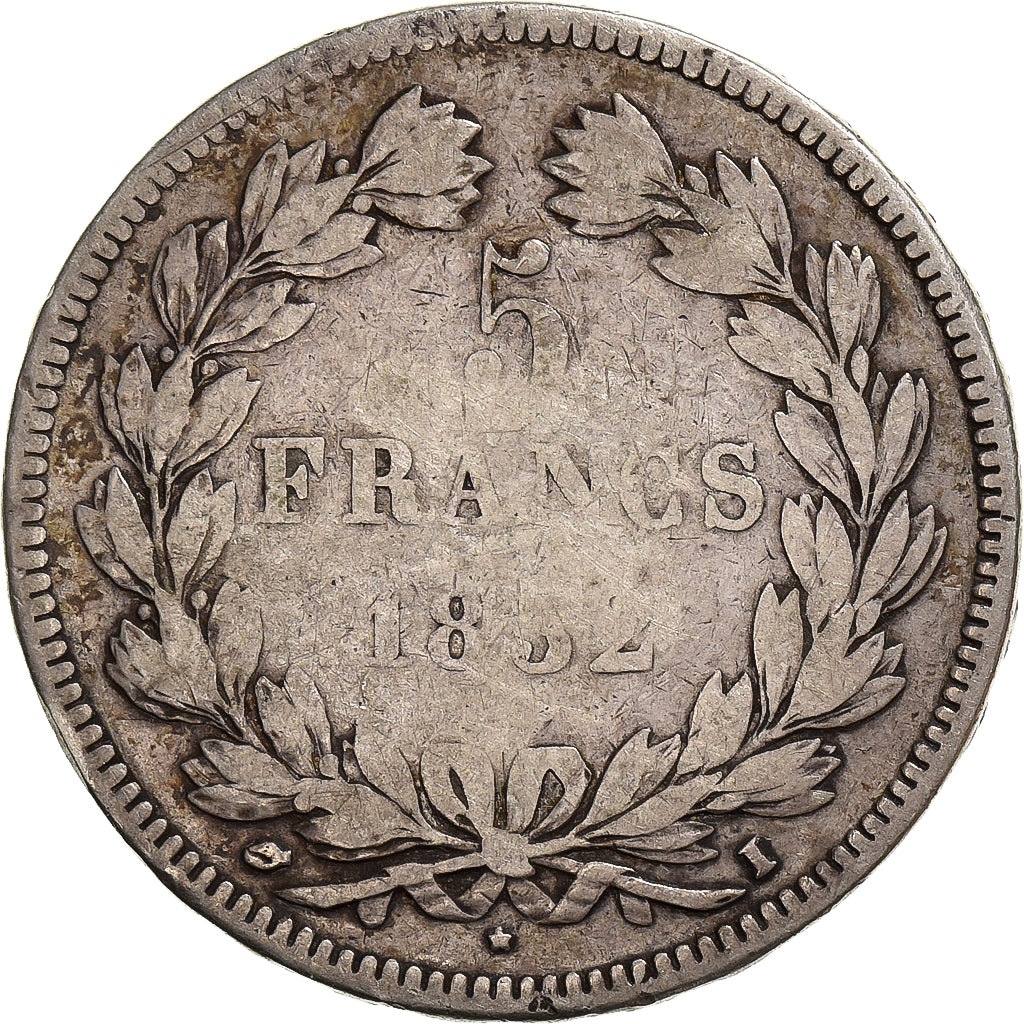 France (USA), 5 Francs countermarked 