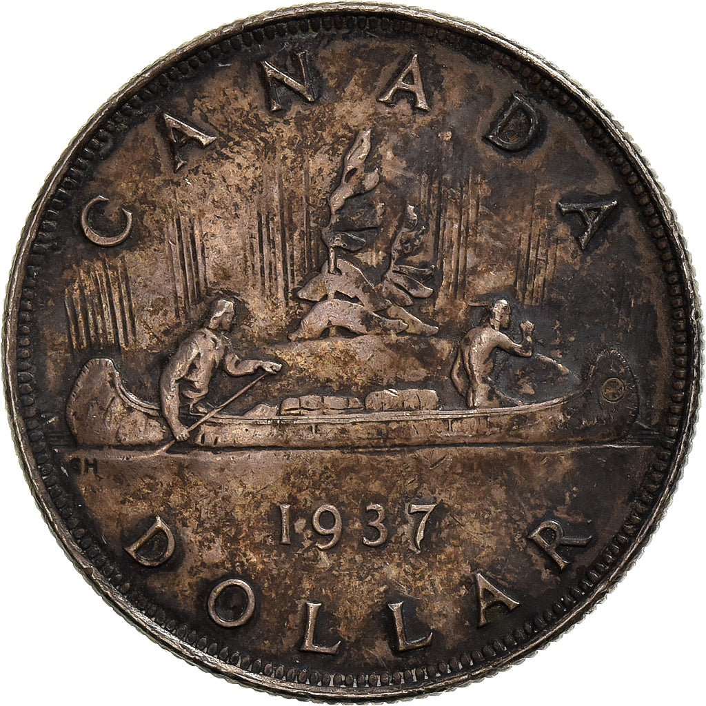 Canada, George VI, Dollar, 1937, Royal Canadian Mint, Silver, EF(40-45), KM:37