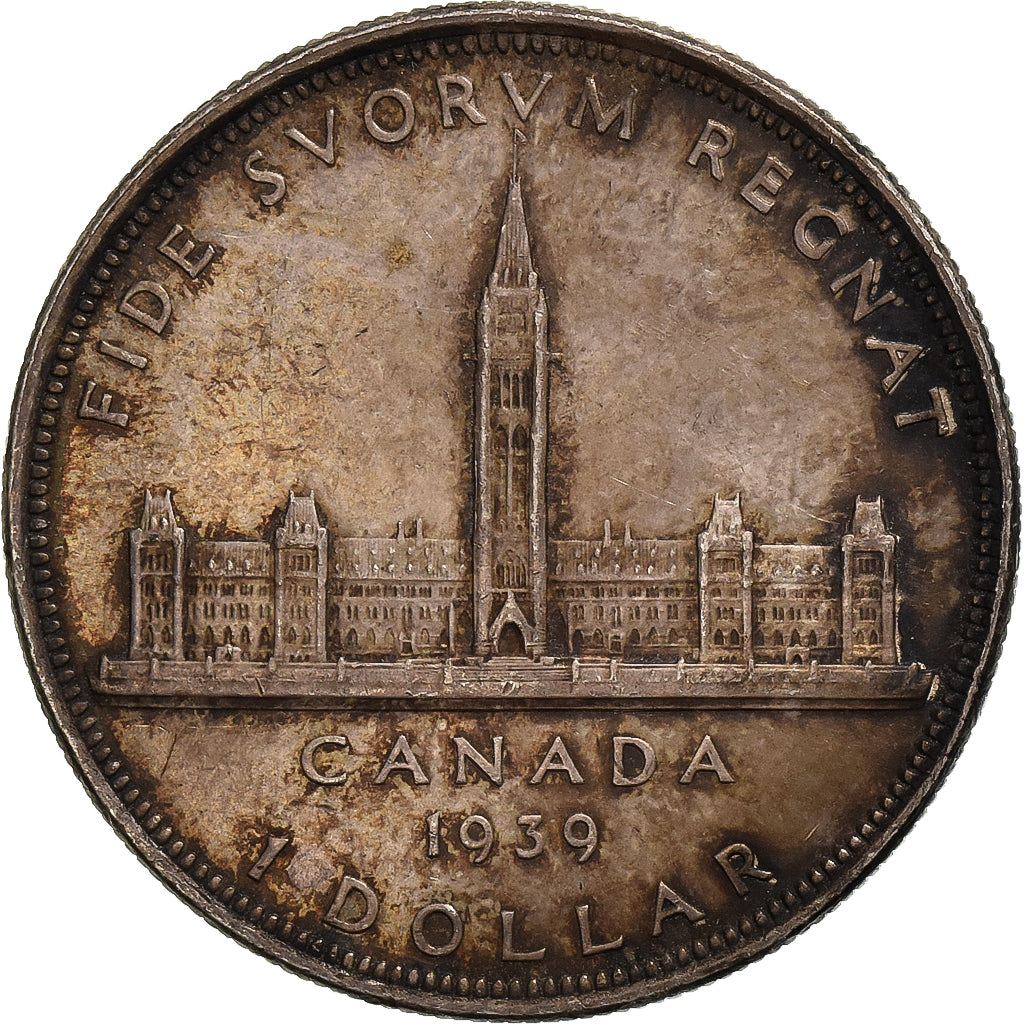 Canada, George VI, Dollar, Royal Visit, 1939, Ottawa, Silver, AU(50-53), KM:38
